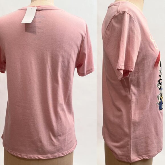 NWT Disney Mickey & Friends Light Dusty Pink T-Shirt With Screen Print Size S - Picture 6 of 8